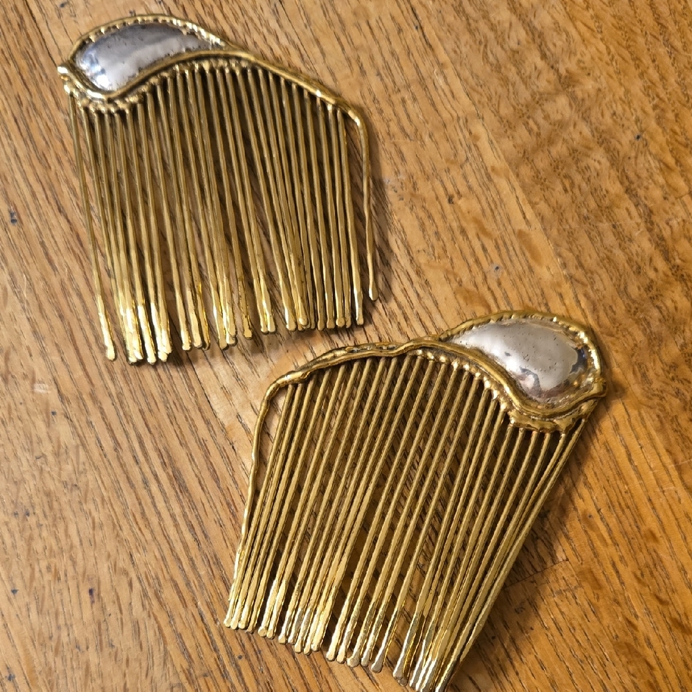 Gold and Silver Hair Combs